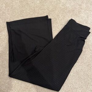 Black Ribbed Loose Pants
